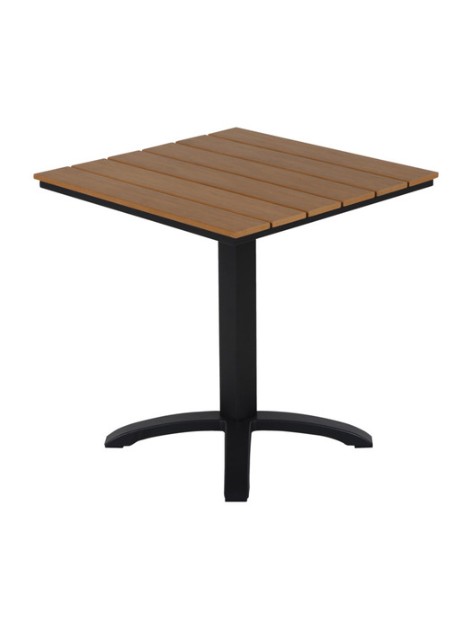Cafebord 70 x 70 cm sort/teak bøg